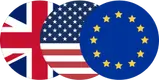 Logotipo dos índices de países disponíveis para negociação na Exness